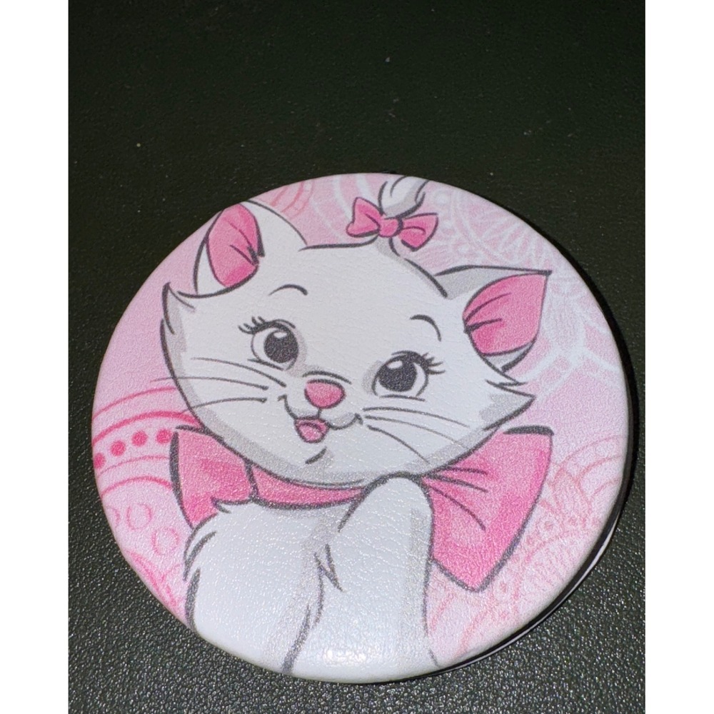 Marie Kitten Cat Face‎ Aristocats Disney Pink Compact Mirror Makeup Travel New
